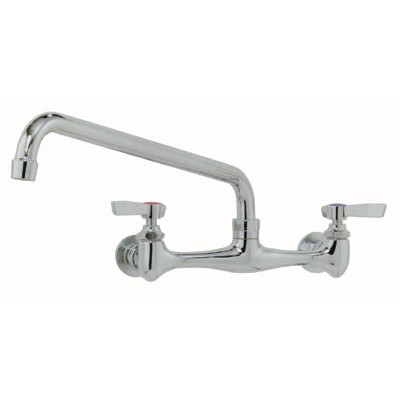 Stainless Steel Splash Mounted Faucet With 14" Swing Spout