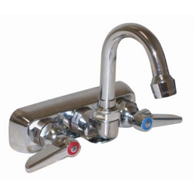 Stainless Steel Splash Mounted Heavy Duty Gooseneck Faucet