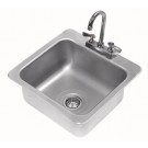 Stainless Steel One Compartment Drop-In Sink With Deck Mounted Gooseneck Faucet