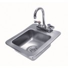 Stainless Steel Space Saver One Compartment Drop-In Sink With Deck Mounted Gooseneck Faucet