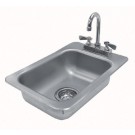Stainless Steel One Compartment Drop-In Sink With Deck Mounted Gooseneck Faucet
