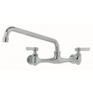 Stainless Steel Splash Mounted Faucet With 14" Swing Spout