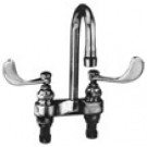 Stainless Steel Deck Mounted Rigid Gooseneck Faucet With 4" Wrist Handles