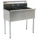 Stainless Steel Two Compartment Utility Sink