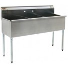 Stainless Steel Three Compartment Utility Sink